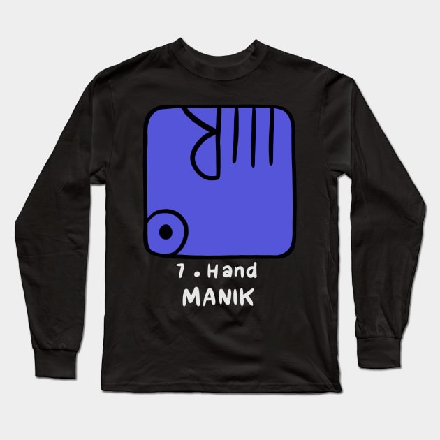 Mayan Sign - Hand MANIK Long Sleeve T-Shirt by Buster Piper